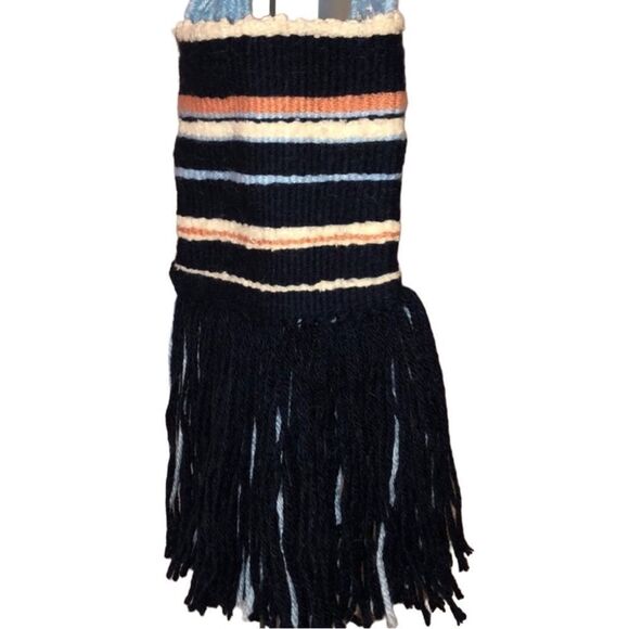 NWOT RARE Handmade Woven Stripped Mini Purse - Picture 1 of 5